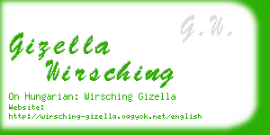 gizella wirsching business card